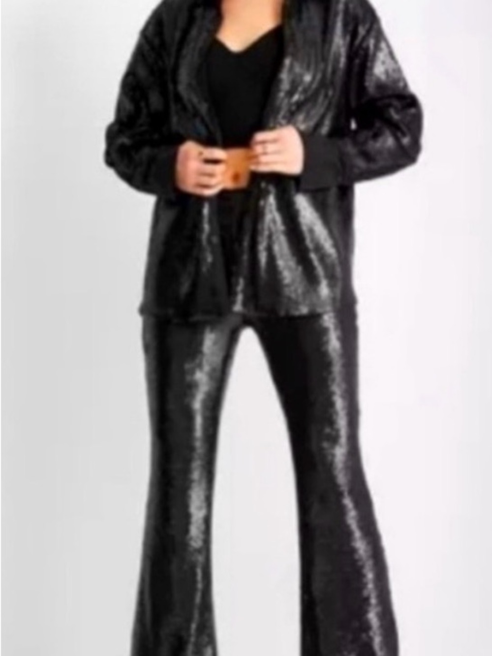 Black Sequin Pants